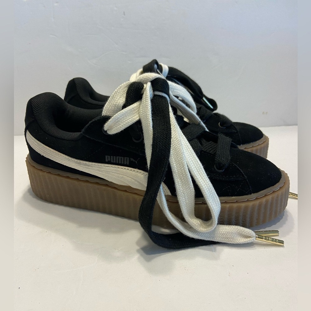 FENTY x PUMA Creeper Phatty Womens Rihanna Black Warm White Gum Brown 396403-01